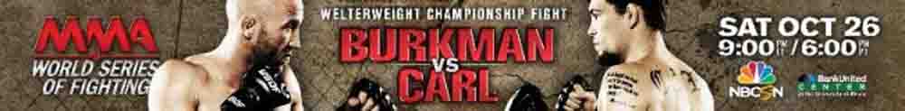 “World Series of Fighting 6: Burkman vs. Carl” adds featherweights Pablo Alfonso vs. Miguel Torres