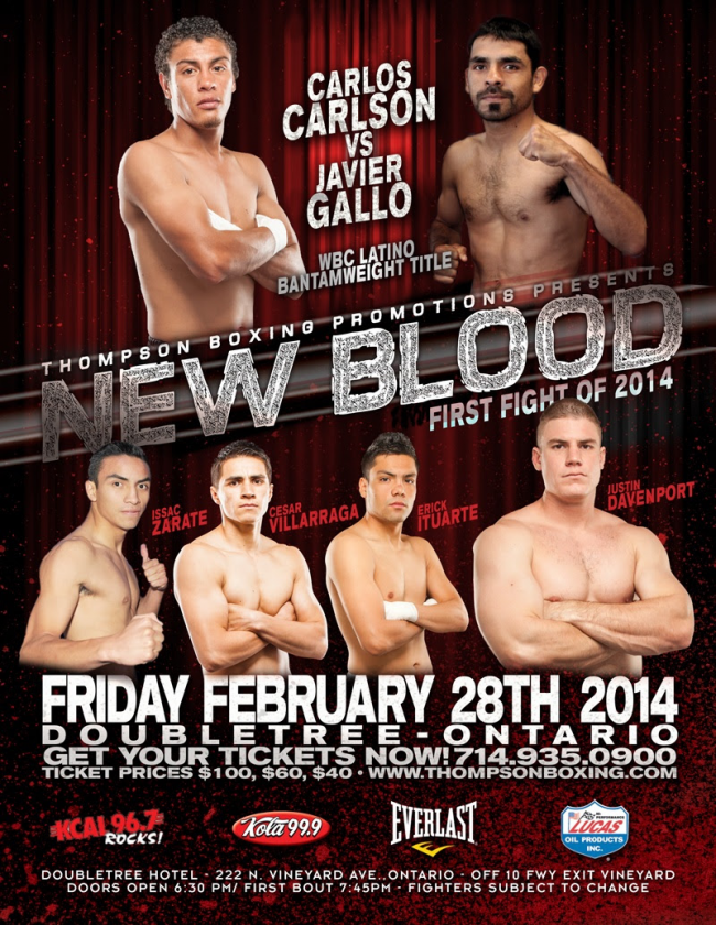 carlson vs gallo banne-thompson boxing promotions-feb 28-2014