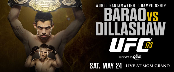 UFC 173 BARAO vs DILLASHAW: Resultados oficiales del pesaje